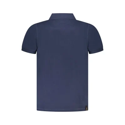 Blue Cotton Mens Polo Shirt
