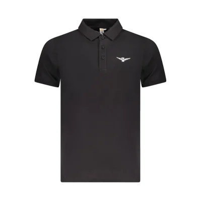 Black Cotton Men's Polo Shirt