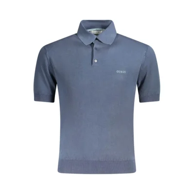 Blue Cotton Men's Polo Shirt