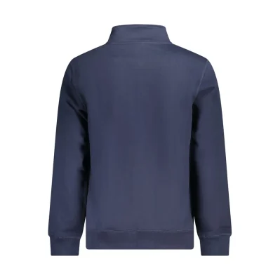 Blue Cotton Men Sweater