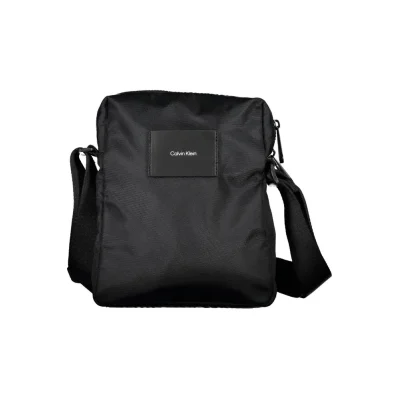 Black Polyester Men's Shoulder Bag