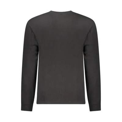 Black Cotton Men Sweater