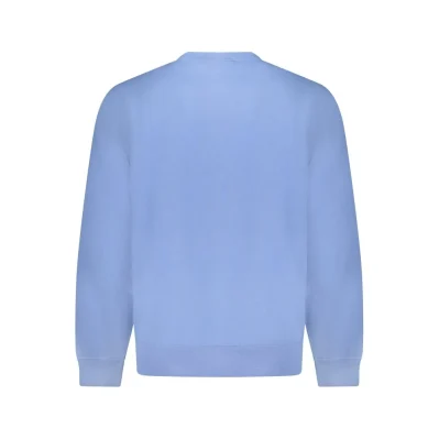 Blue Cotton Men Sweater