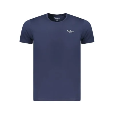Blue Cotton Men T-Shirt