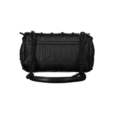 Black Polyurethane Women Shoulder Bag