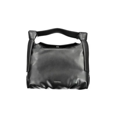 Black Polyester Women's Handbag