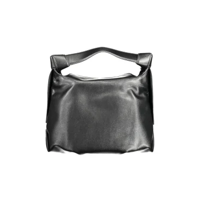 Black Polyester Women's Handbag