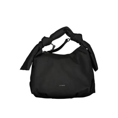 Black Polyester Women's Handbag