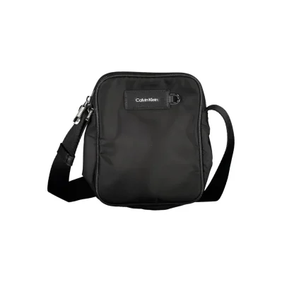 Black Polyester Men's Shoulder Bag