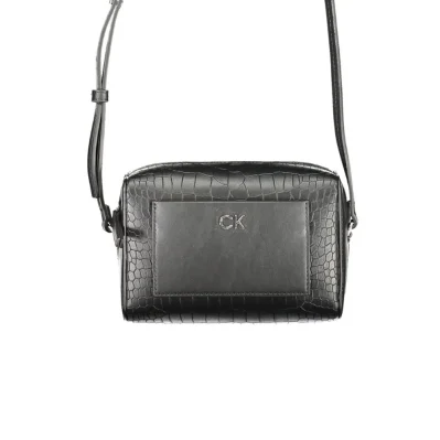 Black Polyester Women Shoulder Bag