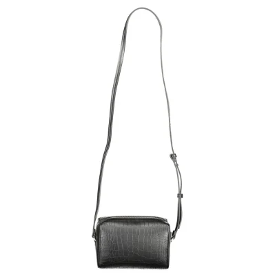 Black Polyester Women Shoulder Bag
