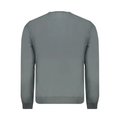 Green Cotton Men Sweater