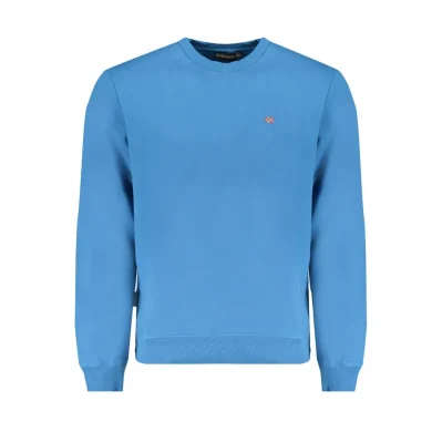 Blue Cotton Men Sweater