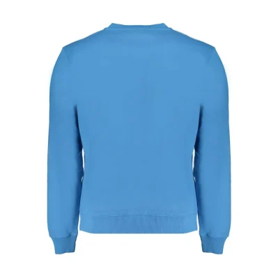 Blue Cotton Men Sweater