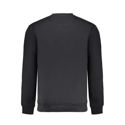 Black Cotton Men Sweater