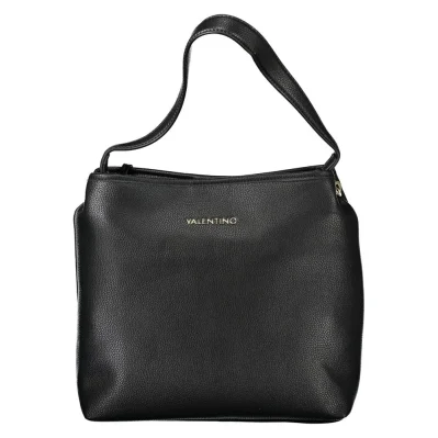 Black Polyurethane Women Handbag