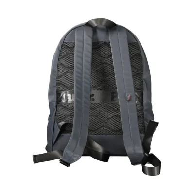 Blu Polyester Men Backpack