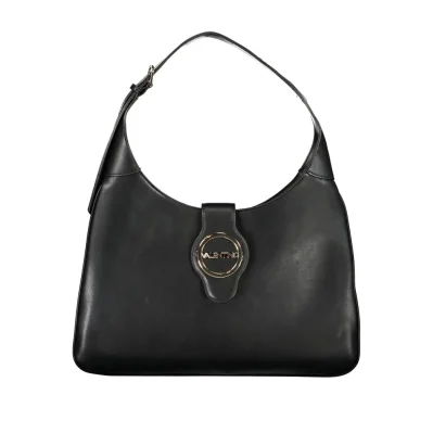 Black Polyurethane Women Handbag