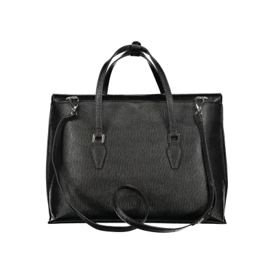 Nero Polyurethane Women Handbag