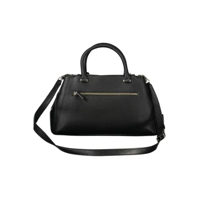Black Polyurethane Women's Handbag