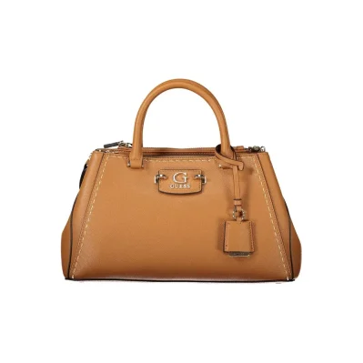 Marrone Polyurethane Women Handbag
