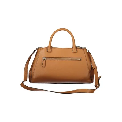 Marrone Polyurethane Women Handbag