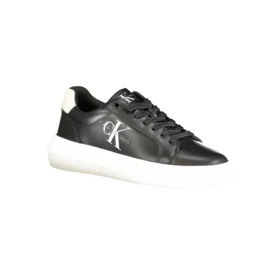 Black Polyurethane Women Sneaker