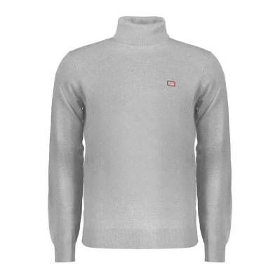 Grigio Poliammide Men's Turtleneck Sweater