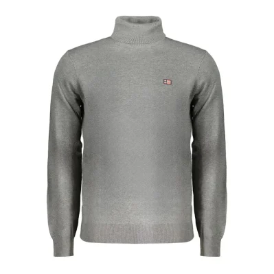 Grigio Poliammide Men's Turtleneck Sweater