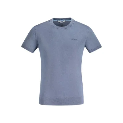Blue Cotton Men T-Shirt