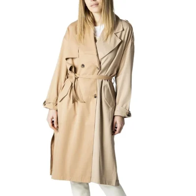 Beige Polyester Coat