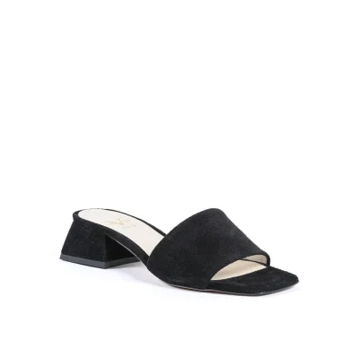 Black Leather Platform Sandals