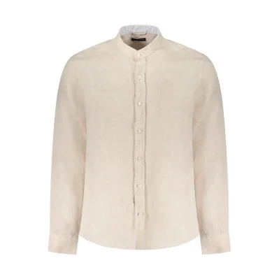 Beige Linen Men Shirt