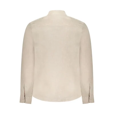 Beige Linen Men Shirt