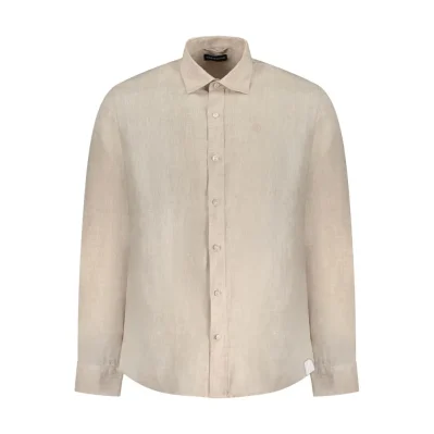 Beige Linen Men Shirt