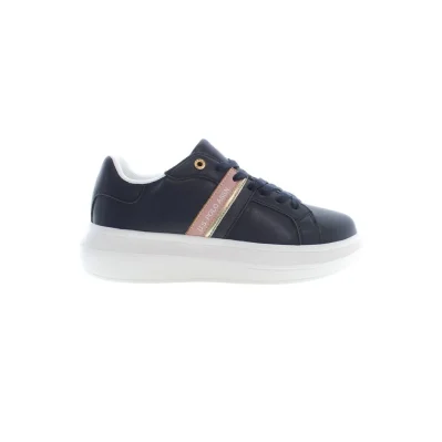 Blue Polyester Women Sneaker