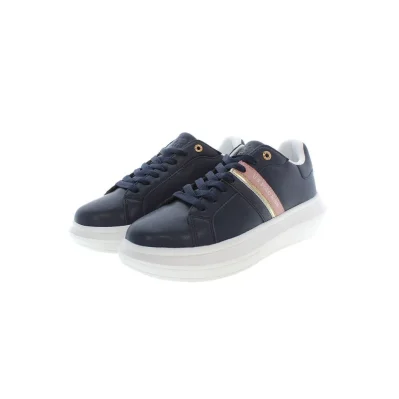 Blue Polyester Women Sneaker