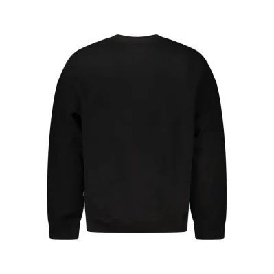 Black Cotton Men Sweater