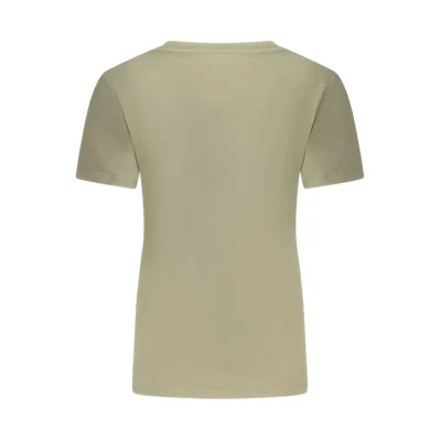 Green Cotton Women T-Shirt