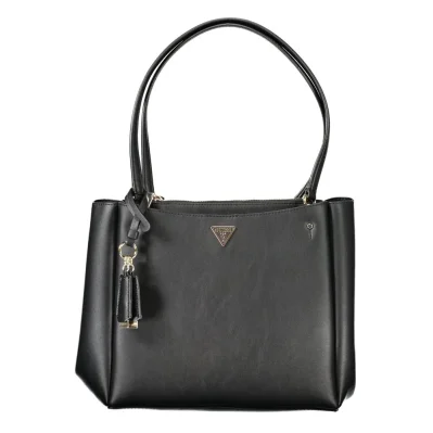 Black Polyethylene Women Handbag