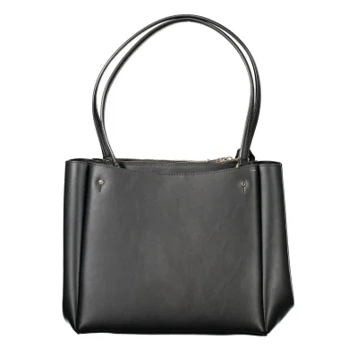 Black Polyethylene Women Handbag