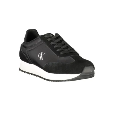 Black Leather Women Sneaker