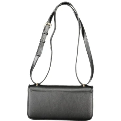 Black Polyethylene Women Handbag