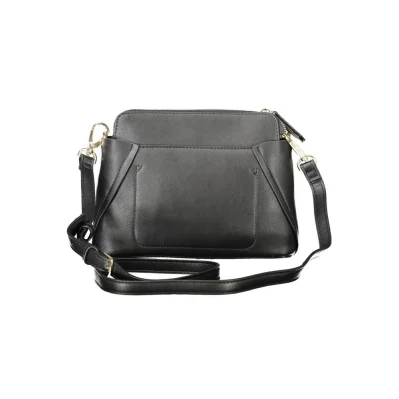Black Polyethylene Women Handbag