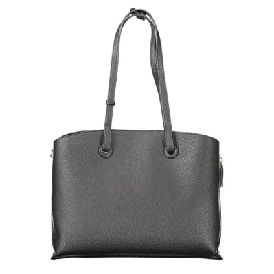 Black Polyethylene Women Handbag