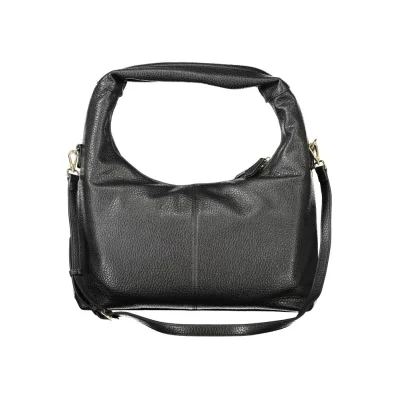 Black Polyethylene Women Handbag