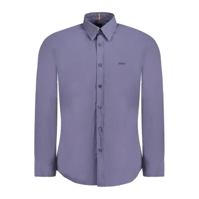 Blue Cotton Men Shirt