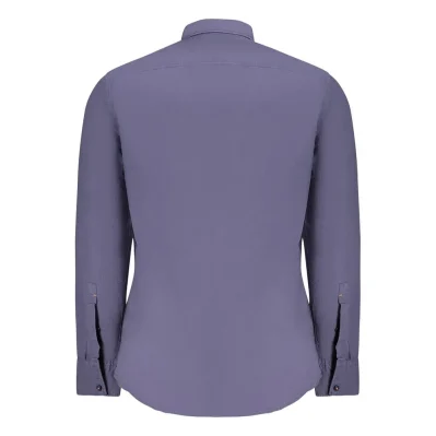 Blue Cotton Men Shirt