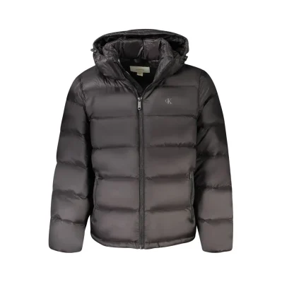 Black Polyamide Men Jacket