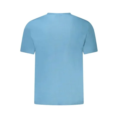 Blue Cotton Men T-Shirt